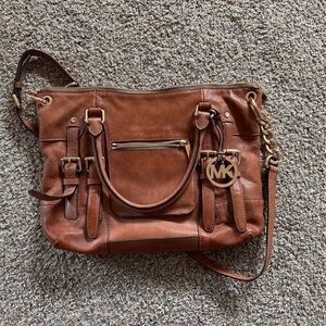 Michael Kors Brown Leather Vintage Shoulder Bag